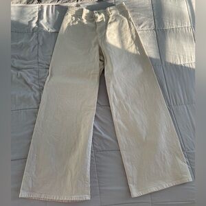 Universal Thread Women's High-Rise Sailor Wide Leg Ankle Jeans Cream 2